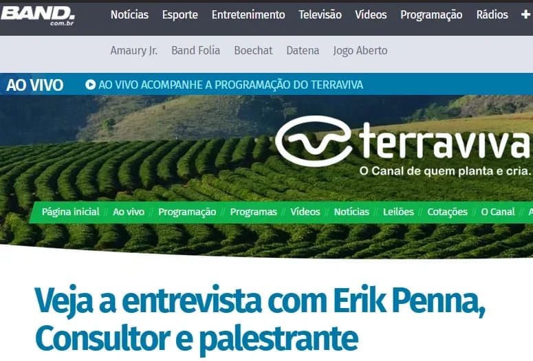 Erik Penna na Band Internacional, canal TerraViva